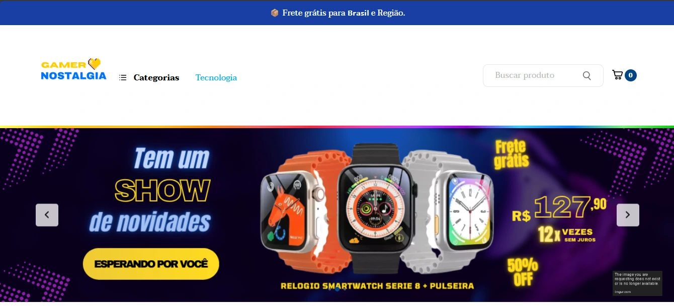 Screenshot do projeto de E-commerce escalável.