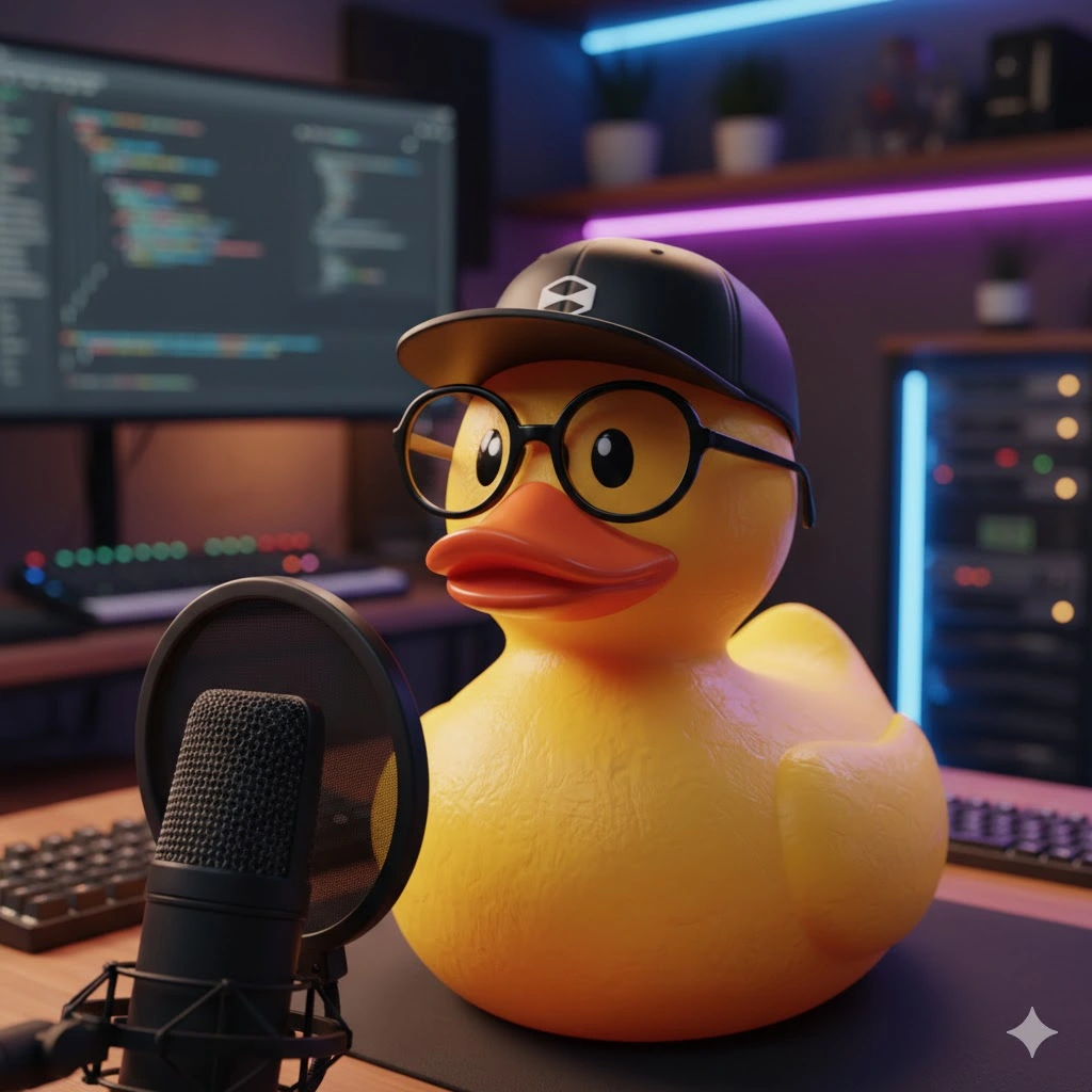 Especialista em TI e Consultoria de Software com Patinho Rubber Duck Debugging